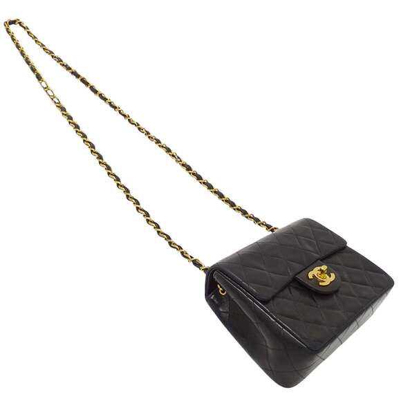 Chanel Mini Matelasse Women's Shoulder Bag in Black Lambskin with Gold Hardwa... - Picture 4 of 15